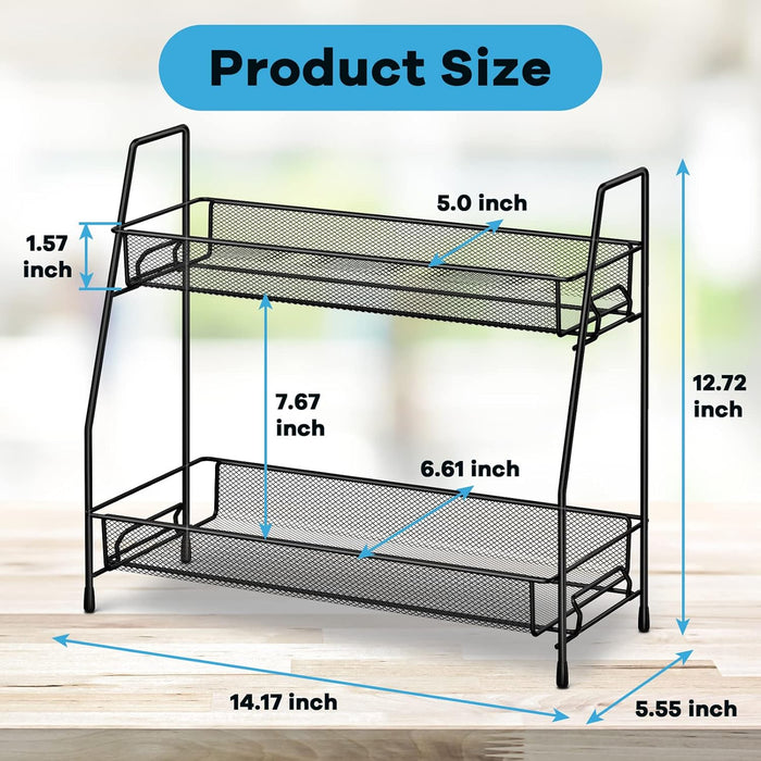 Spice Rack Organizer for Cabinet, Bathroom Organizer Countertop, Bathroom Counter Organizer, Kitchen Countertop Organize