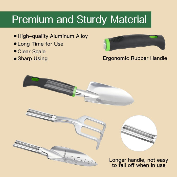 Gardening Tools Set, 8PCS Gardening Gifts for Women, Green