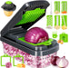 Vegetable Chopper, 12-in-1 Food Veggie Chopper Cutter with Container
