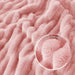 Striped Fleece Throw Blanket for Couch, Sofa, Pink