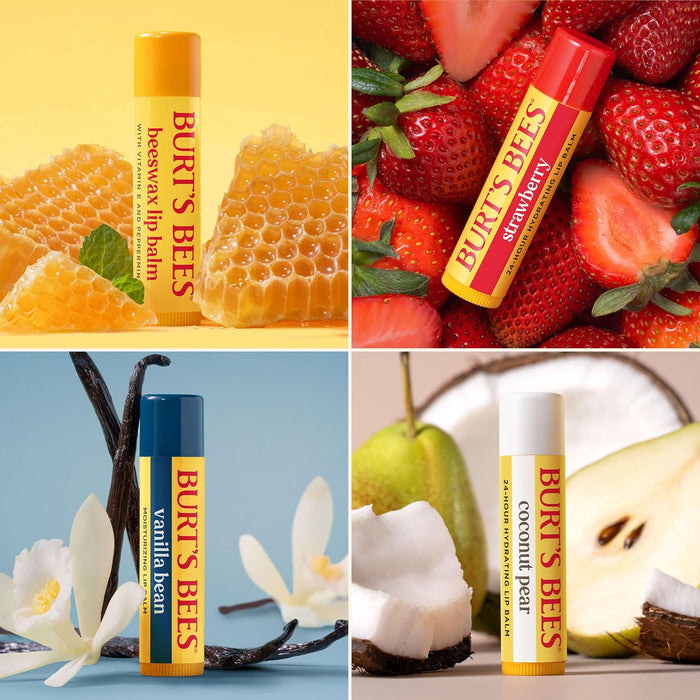 Lip Balm, Classic Flavor Pack, 0.15 oz., 4 Tubes