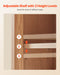 Bathroom Wall Cabinet, with Door and Adjustable Shelf, over the Toilet Storage Medicine Cabinet Wall Mounted, Hanging Organizer with Shelves and Open Partition for Laundry Room Kitchen Restroom