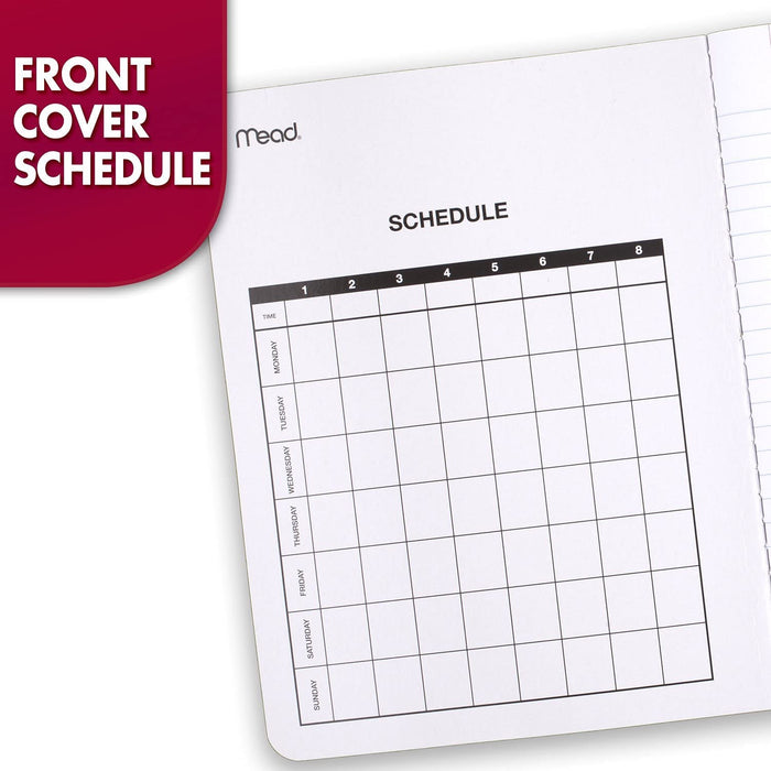 Composition Notebook, Wide Ruled Paper, 7.5" x 9.75", 100 Sheets, Black Marble, 3 Pack (38301)