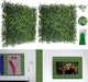 Artificial Grass Wall Panel,10"x 10"(12Pcs) Boxwood Faux Green Wall Panels for Interior Wall, Backdrop Wall,Garden Wall 