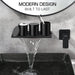 Matte Black Bathroom Accessories Set, 5 Pcs Bathroom Accessories Set, Glass Soap Dispenser and Toothbrush Holder Set, Qtip Holder and Cotton Ball Holder, Modern Bathroom Decor Sets