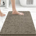 Small Bath Rug Mat,24x17 Chenille High Absorbent Latte Bathroom Mats