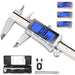 Digital Caliper 6 Inch, Rechargeable All Metal W/Backlight Screen