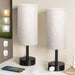 Bedside Table Lamps Set of 2 - Small Nightstand Lamp for Bedroom