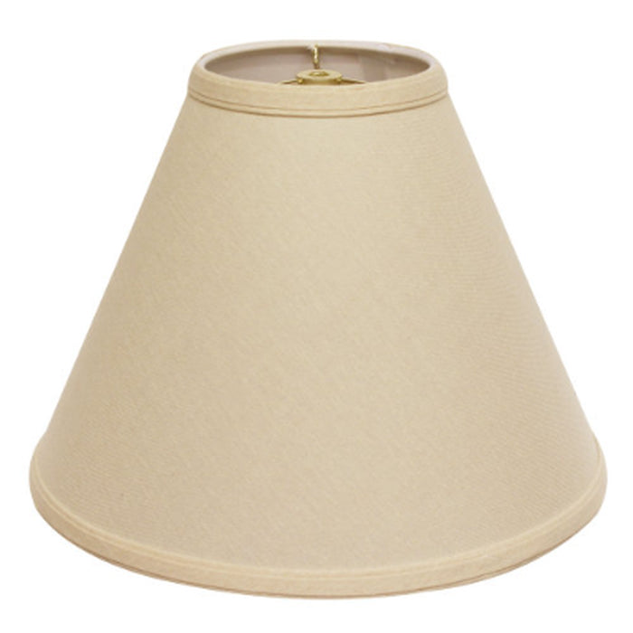 Deep Cone Hardback Lampshade with Washer Fitter, Beige Color Fabric Lampshade for Table Lamps, Natural Linen, 6Top X 19 Bottom X 13 Height