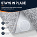 Microfiber Bathroom Rugs 30x20, Quick Dry Bath Mat, Grey and White