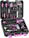 Drill Set, 149-Piece Home Tool Set with 12V Pink Cordless Drill, Tool Box, Hand Tool Kits for Women & Men and DIY Enthus