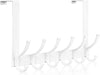 Over The Door Hooks, Door Hanger Hooks for Hanging, Over The Doors Towel Racks for Bathroom, Coat Rack Dorm Essentials (1Pack, White, Fit 1-3/4" Doors)