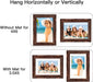 4x6 Picture Frame Distressed Farmhouse Wood Pattern Set of 4,Display 3.5x5 with Mat or 4x6 Without Mat,Multicolour
