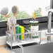 Sponge Holder for Kitchen Sink, Sink Caddy with High Brush Holder, Kitchen Sink Organizer Countertop Rustproof 304 Stainless Steel , Soap Dispenser Kitchen Organizers and Storage Essentials