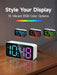 110dB Extra Loud Alarm Clock for Heavy Sleepers Adults, Digital Clock with 7 Color Night Light, RGB Display, Dual USB Charger, Small Clocks for Bedrooms, Kids, Teens (White+RGB)