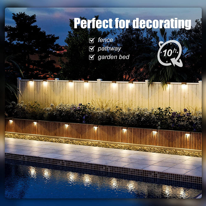 Solar Deck Lights Outdoor 16 Pack,Step Light Waterproof,Warm White