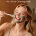 Gua Sha Facial Tools Face Roller for Wrinkles Jade Roller and Gua Sha Set, Scrubber Pore Brush Headband Skin Care Tools for Travel Skincare Routine Massaging Reducing Puffiness - Green