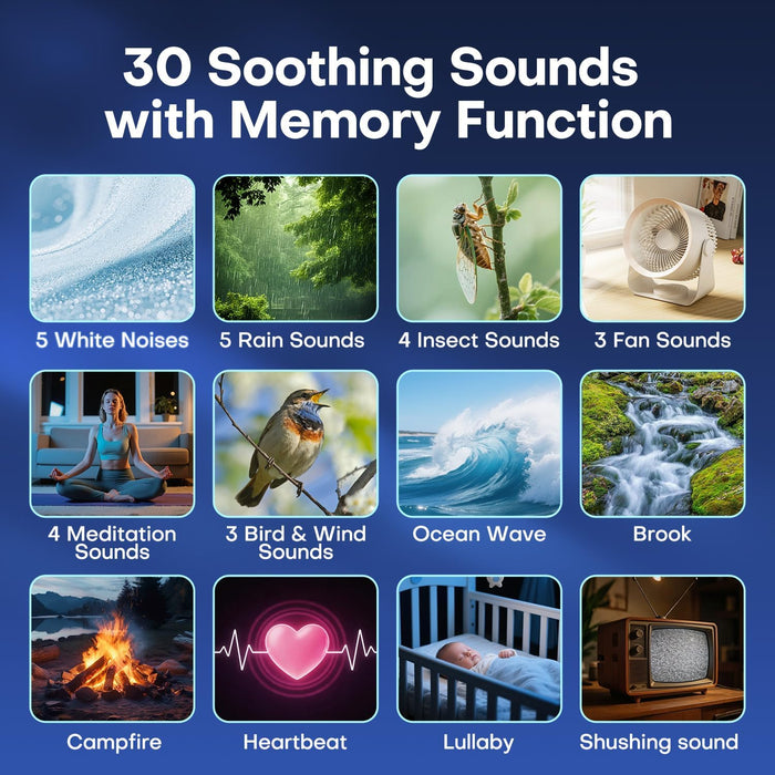 LED Aurora Star Galaxy Projector Sound Machine NightLight Bluetooth Speaker