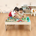 Wooden Train Activity Table with Storage Bin