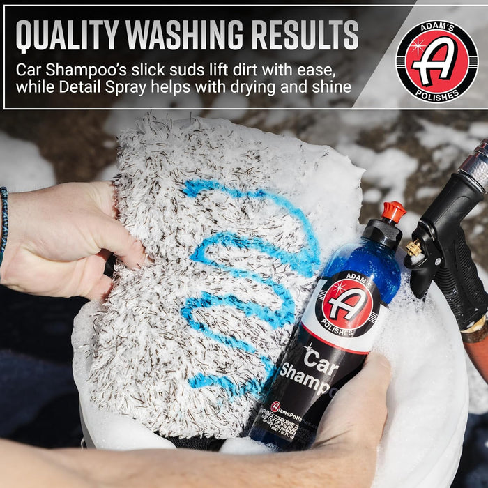 Adam's Essential Car Wash Kit (6-Item) - USA Made Auto Detailing Car Care Cleaning Kit for Car & Truck Lovers, Dads, Mom