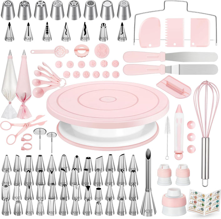 158 Cake Decorating Kit Baking Supplies Tools for Beginners & Pros