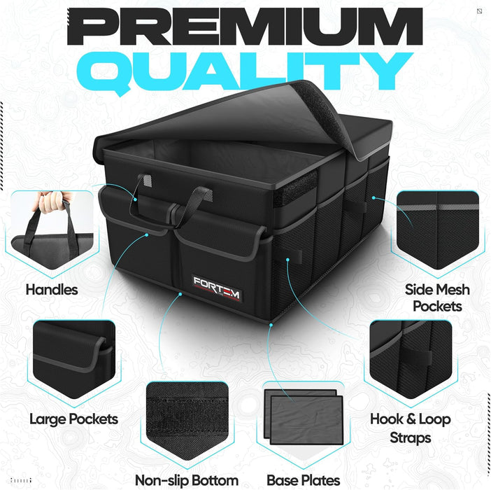 Trunk Organizer - Foldable Car Organizer & Storage for SUVs & Trucks