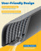 Cat Litter Mat, 23.2 x 14.6 in, Waterproof, Non-Slip, Grey
