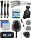 Car Detailing Kit 15PCS, Boar Hair Brushes,160g Gel, Swivel Glass Tool