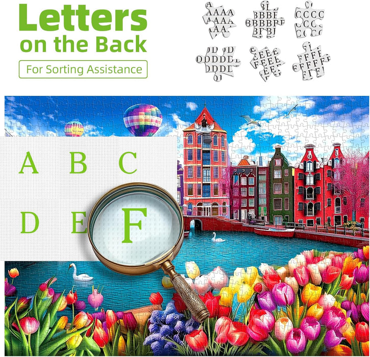 500 Pieces Puzzles for Adults City Landscape - Amsterdam Netherland