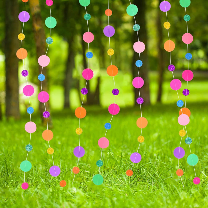 5 Pieces Dot Garland Banner Hanging, Rainbow
