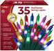 christmas lights for tree - 35 colored warm xmas lights | 6.6 ft long