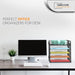 Letter Tray Paper Organizer 5-Tier Desk Organizer File Organizer Paper Holder with Handle, Metal Desktop Document Shelf Tray Office Classroom Organization - Black