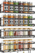 Spice Rack Wall Mounted 4 Pack, For Spice Jars & Seasonings,Black