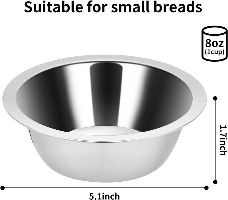 2PCS 8oz Stainless Steel Hanging Kennel Water Bowls