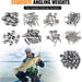 264/397pcs Fishing Accessories Kit, Organized Fishing Tackle Box with Tackle Included, Fishing Hooks, Fishing Weights Sinkers, Swivels, Beads, Fishing Gear Set Equipment for Bass Trout