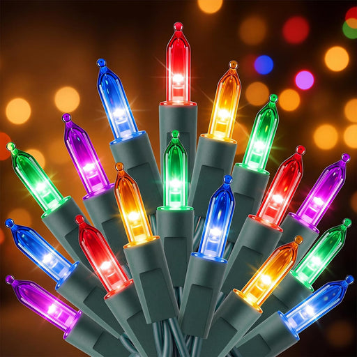 Multicolor Christmas Lights, 32FT 100Count LED Mini String Lights