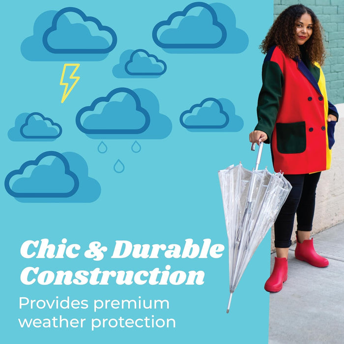 Adult Bubble Umbrella with Dome Canopy and Lightweight Wind and Rain Protection