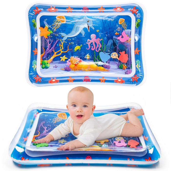 Tummy Time Water Mat丨Inflatable Tummy Time Water Play Mat for Babies, Infants and Toddlers 3 to 24 Months Promote Develo