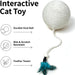 4 in Sisal Cat Ball with Feather, Interactive Hunting Chew Toy for Kittens