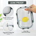 8 Pack,30 oz Glass Food Storage Containers with Lids, Gray