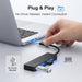 USB 3.0 Hub, 4-Port Multiple USB A Splitter for PC/Laptop/Desktop 0.8ft