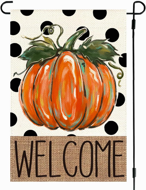 Fall Garden Flags 12x18 Double Sided Pumpkin Thanksgiving Decor