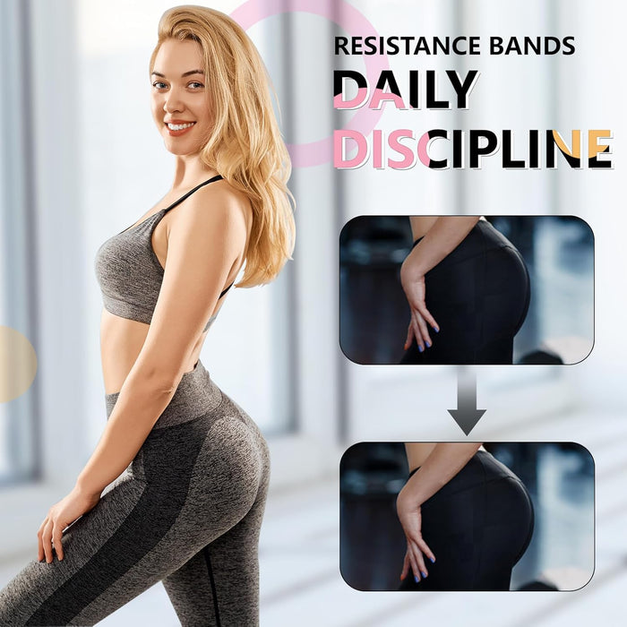 Resistance Bands for Working Out, 4 Levels Exercise Bands for Women & Men, Elastic Workout Band for Physical Therapy, Fa