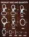 325PCS  Keychain Making Kit - Silver Keychain Clips with Key Rings