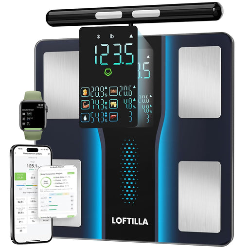 Scale for Body Weight, BMI, Body Fat, Muscle Mass, 5.4" Display