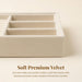8 Pack Velvet Jewelry Trays, Stackable Jewelry Organizer Trays for Drawers, Beige Jewelry Storage and Display Tray Inserts for Necklaces, Rings, Earrings