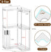 Corner Makeup Counter Organizers, 3-Tier Bathroom Corner Shelf, Clear