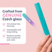 Czech Glass Nail File with Case in Pastel Green Violet