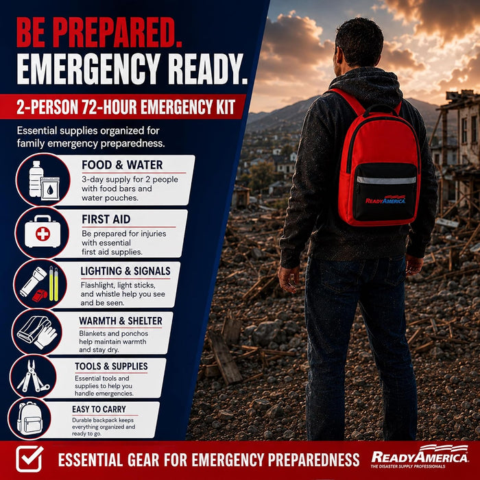70280 Emergency 2-Person 3-Day Survival Backpack