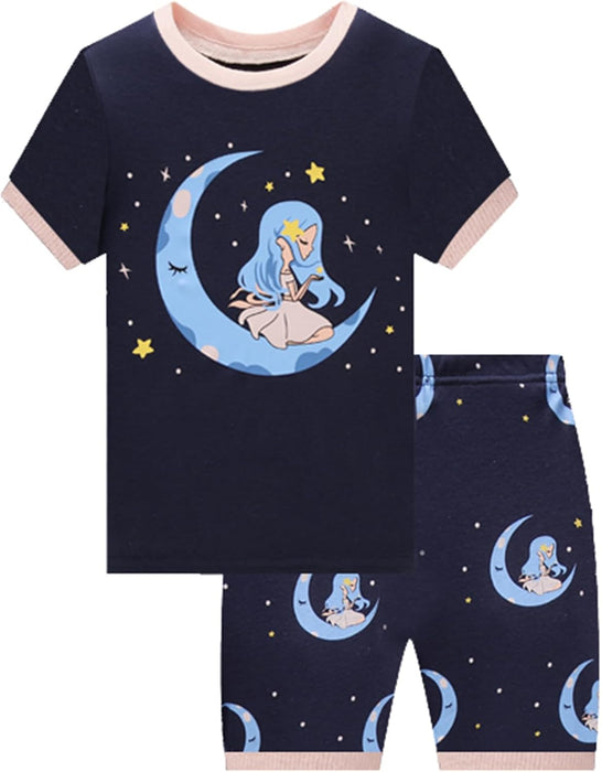 Little Girls Cotton Short Pajamas Summer Kids Clothes Toddler Toddler Pjs Sets